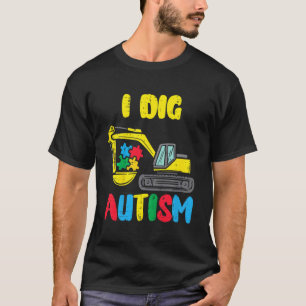 Camiseta Excavadora para niños Autismo Cava Excavadora Niño