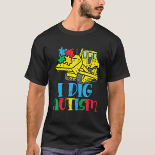 Camiseta Excavadora para niños Autismo Conciencia Camión To
