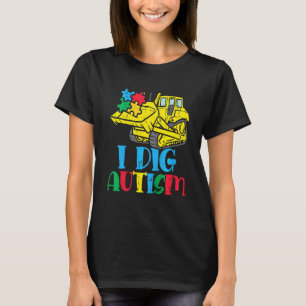 Camiseta Excavadora para niños Autismo Excavadora Camión pa