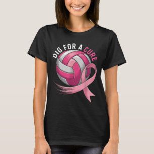 Camiseta Excavar por un voleibol nk Conciencia del cáncer d