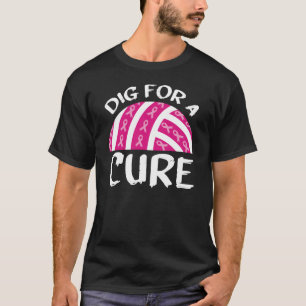 Camiseta Excavar por una cura Voleibol Octubre Cáncer de Ma
