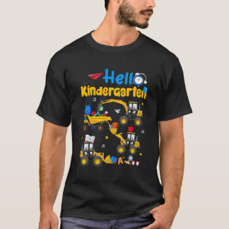 Camiseta Excavato Hello Kindergarten T-Shirt De Vuelta A La