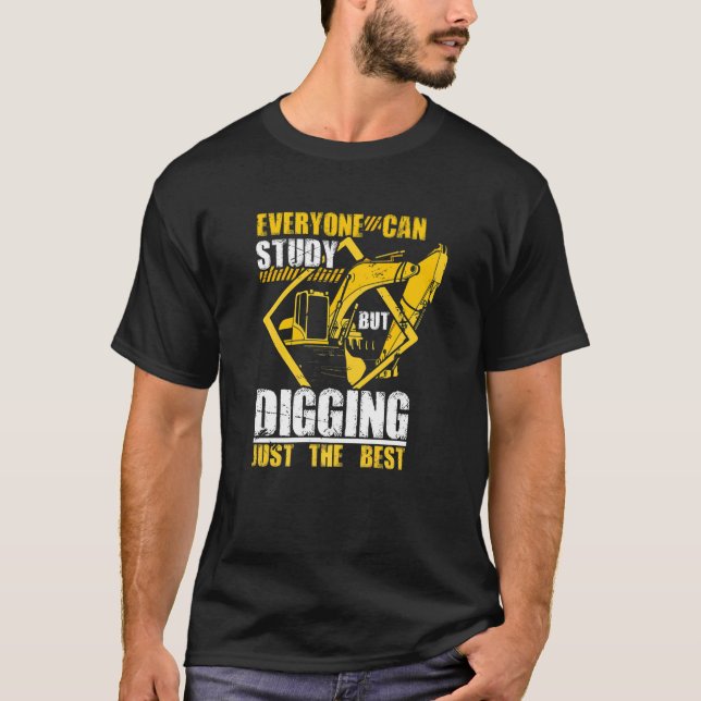 Camiseta Excavator Digging Construction Worker Building Sit (Anverso)