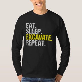 Camiseta Excavator Driver Eat Sleep Heavy Equipment Operato