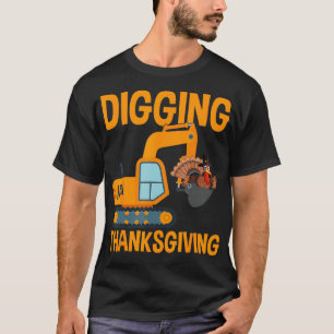 Camiseta Excavator Fall Digging Acción de Gracias Gracioso