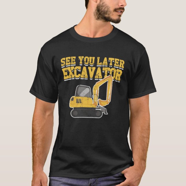 Camiseta Excavator Kids Boys Toddler Excavator Dig  Heavy E (Anverso)