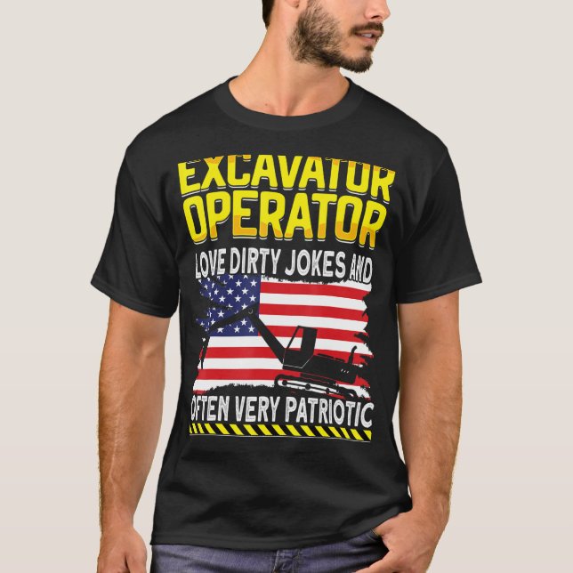 Camiseta Excavator operador de maquinaria pesada Digger Exc (Anverso)