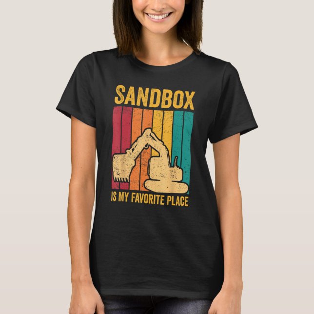 Camiseta Excavator Operator HEO Sandbox es mi lugar favorit (Anverso)