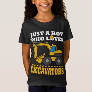 Camiseta Excavator Regalos Niños Construcción Excavador d