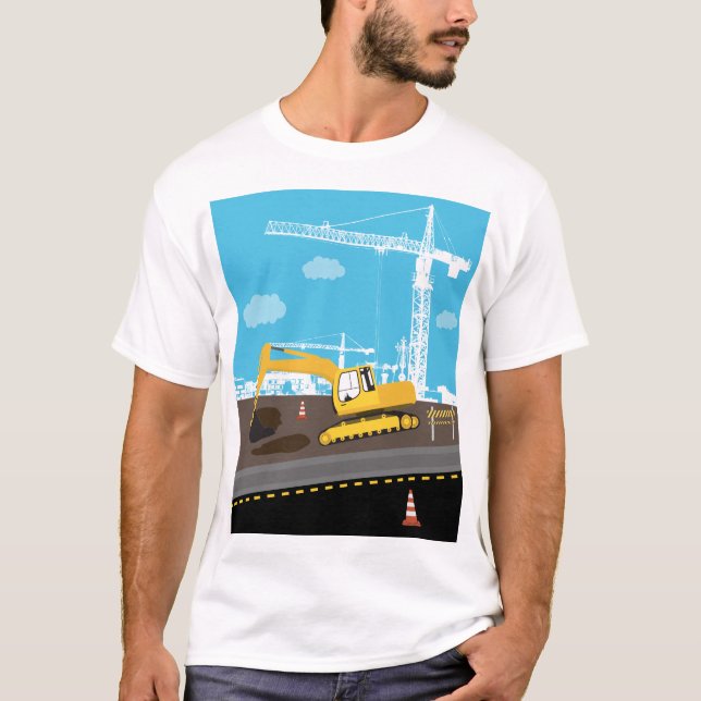 Camiseta Excavator Truck Construction Truck Site (Anverso)