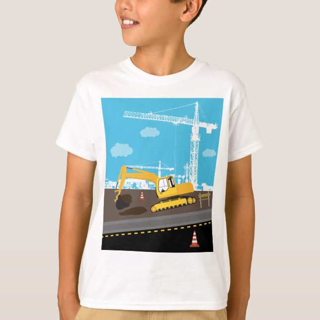 Camiseta Excavator Truck Construction Truck Site (Anverso)