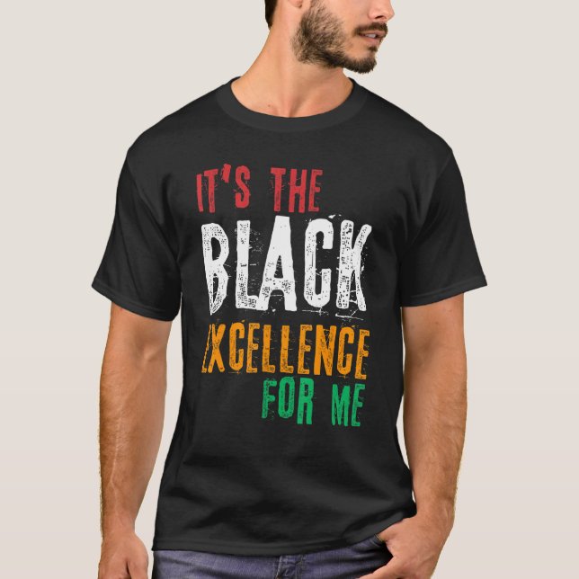 Camiseta Excelencia Negra Orgullo Negro Africano Hi (Anverso)