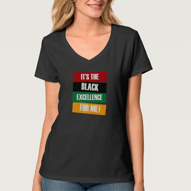 Camiseta Excelencia Negra Orgullo Negro Africano Hi (Anverso)