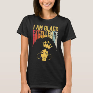 Camiseta Excelencia negra retro vintage Orgullo africano Hi