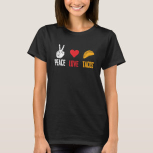 Camiseta Excelente diseño gráfico de tacos de amor de paz