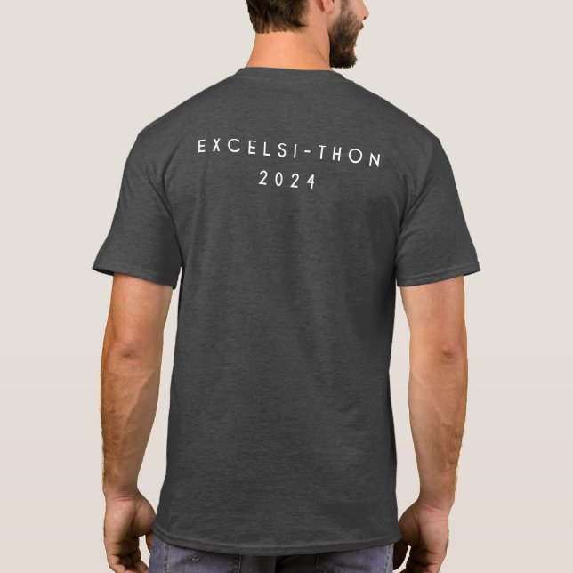Camiseta Excelsi-thon básica oscura (Reverso)
