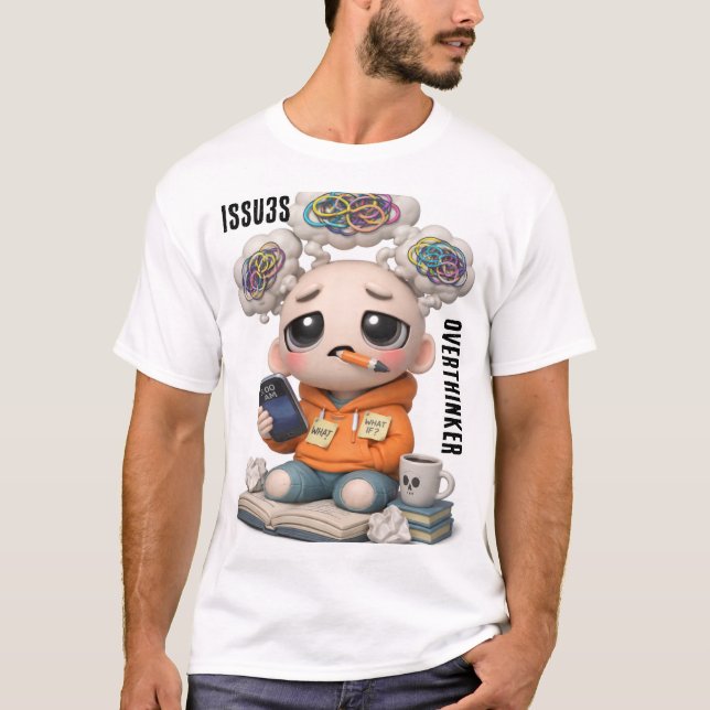 Camiseta exceso de pensamiento  (Anverso)
