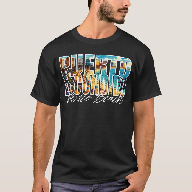 Camiseta Exclusivo Puerto Escondido Beach Amantes de Vacaci (Anverso)