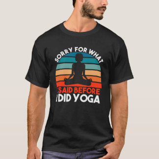 Camiseta excusa de entrenamiento de meditación de yoga para