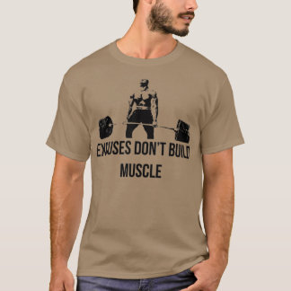 Camiseta Excusas Donx27t Construir Músculo Cita Bodybuildin