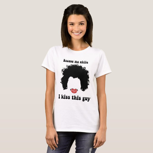Camiseta Excúseme mientras que beso este Afro de la marca (Anverso completo)