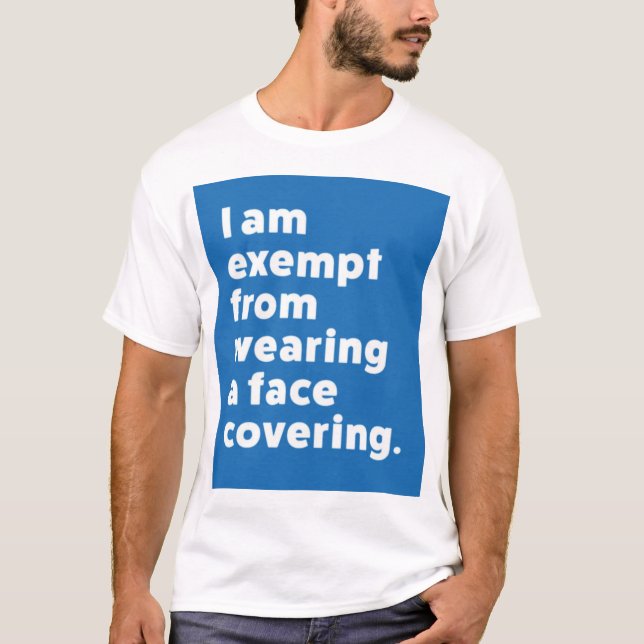 Camiseta Exención de usar un recubrimiento facial (Anverso)