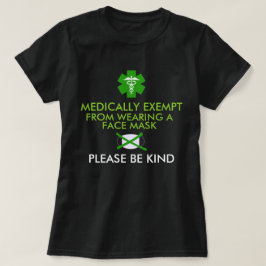 Camiseta Exento Médicamente De Máscaras Caras