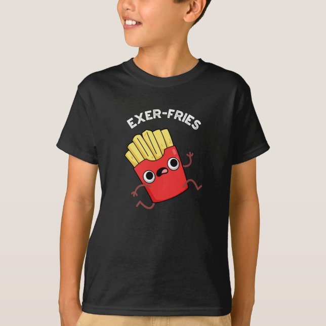 Camiseta Exer-fries Funny Fries Puns Dark BG (Anverso)