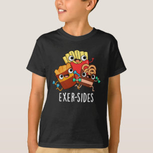 Camiseta Exer-sides Ejercicio Divertido Chiste Fondo Oscuro