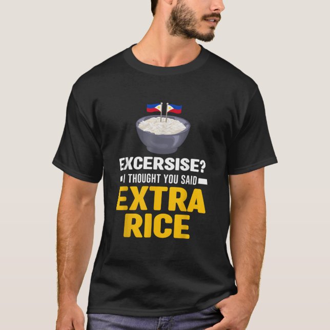 Camiseta Exercise I Thought You Said Extra Rice Panda (Anverso)