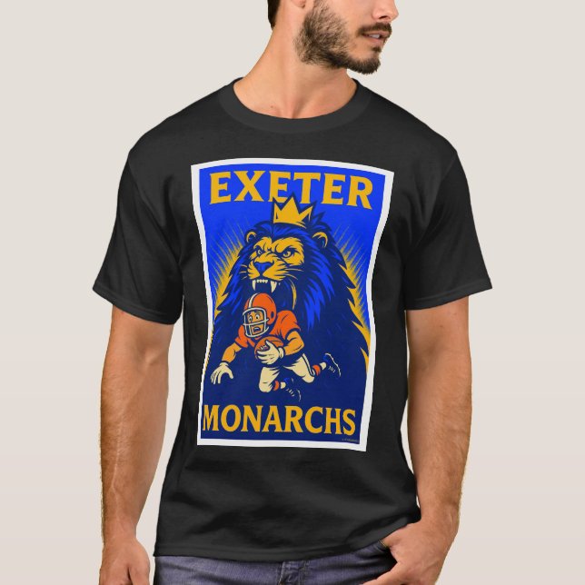 CAMISETA EXETER, CA MONARCHS CLASSIC FOOTBALL T-SHIRT. (Anverso)