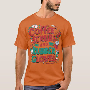 Camiseta exfoliaciones de café y guantes de goma