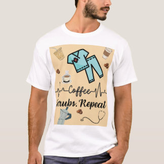 Camiseta Exfoliaciones médicas con palabras "Café, crubos,