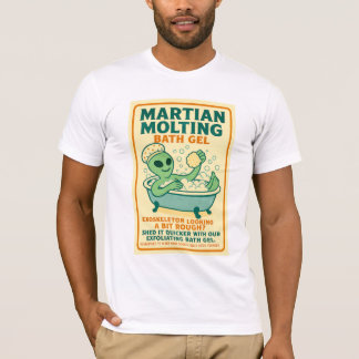 Camiseta Exfoliante marciana Alien Bath Gel Retro de los añ
