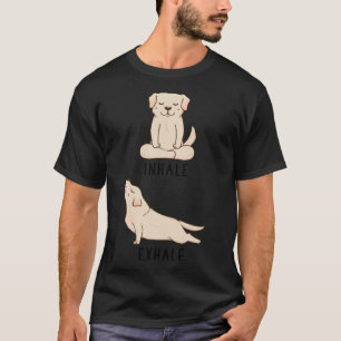 Camiseta Exhalar inhalación de yoga amarillo labrador recup
