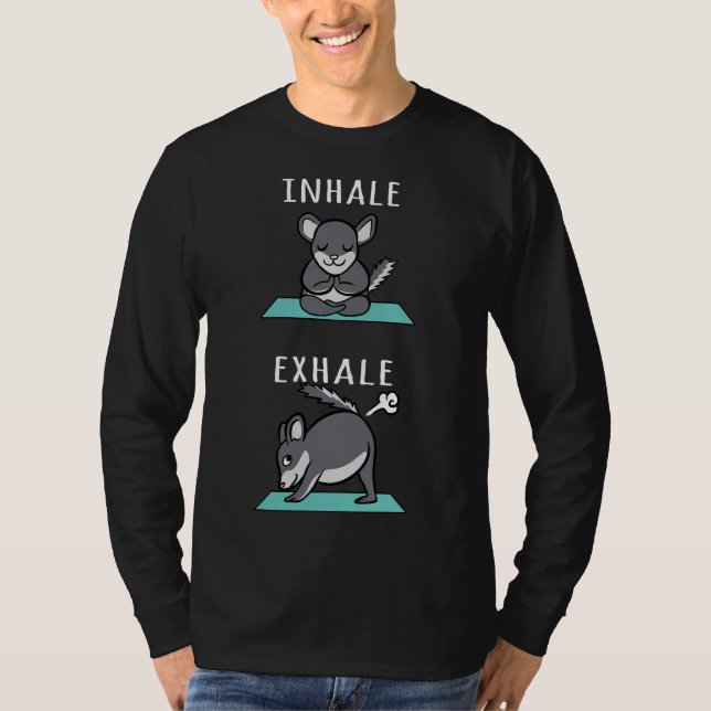 Camiseta Exhale de yoga Chinchilla (Anverso)