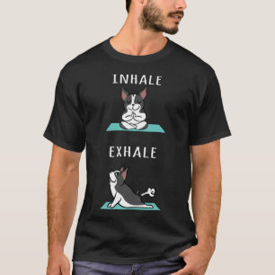 Camiseta Exhale de yoga de Boston Terrier