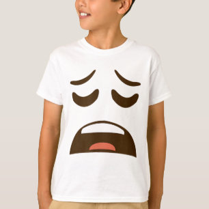 Camiseta Exhausto Cara Cansada Emoticon Vestido Fácil Hallo