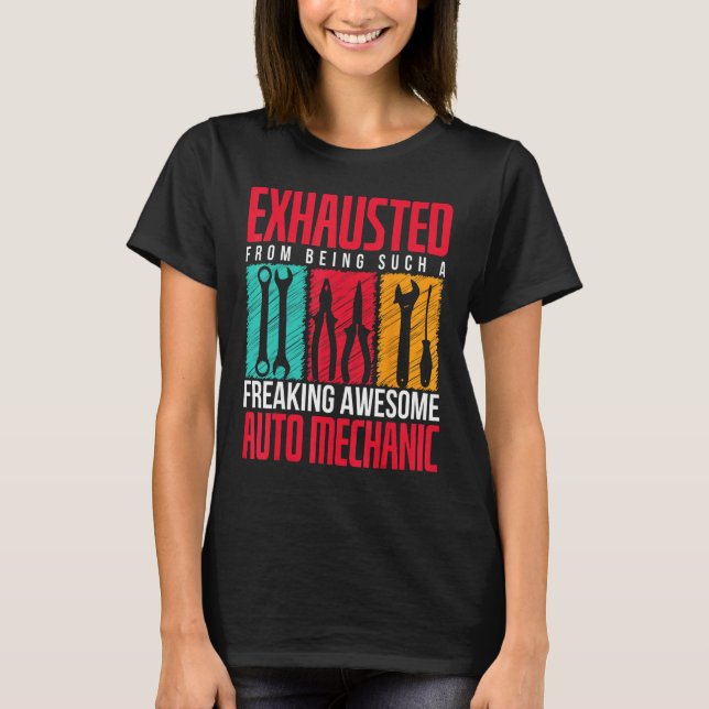 Camiseta Exhausto De Ser Un Auto Tan Asombroso (Anverso)