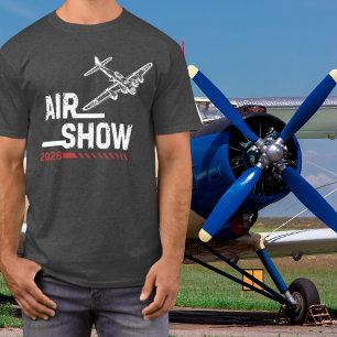 Camiseta EXHIBICIÓN AÉREA Avión Antiguo B-17 WWII, Año Pers