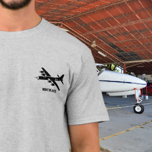 Camiseta Exhibición Aerea de Avión Antiguo B-17 Militar Per