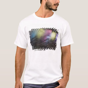 Camiseta Exhibición de luces de colores giratorios en las c