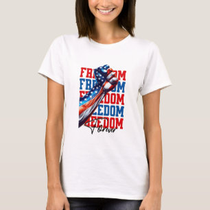 Camiseta Exhibición de Poder de la Bandera de EE. UU. Puño