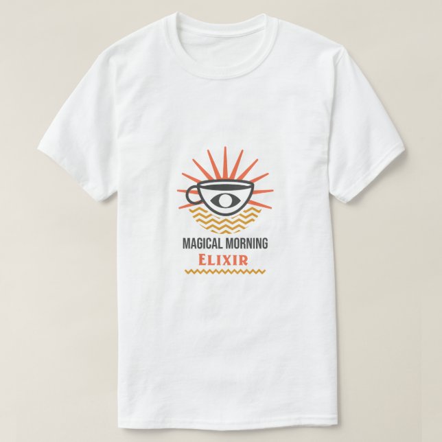 Camiseta Éxir de la mañana mágica - Café - Cafeína - Bebida (Diseño del anverso)