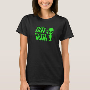 Camiseta Existen Alienígenas verdes