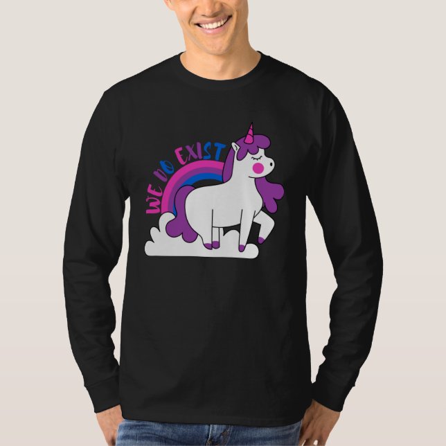 Camiseta Existen Bi Pride Bisexuals Orgullosos Unicornio Bi (Anverso)
