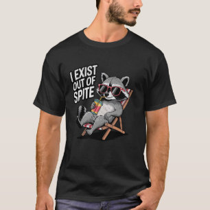 Camiseta Existir por despecho Mapache Divertido Gafas de so