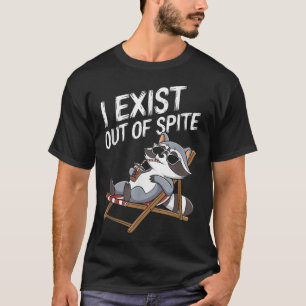 Camiseta Existo De Racconon Espite Para Hombres Y Mujeres