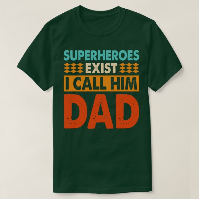 Camiseta existo lo llamo DAD Retro Padres Día (Diseño del anverso)
