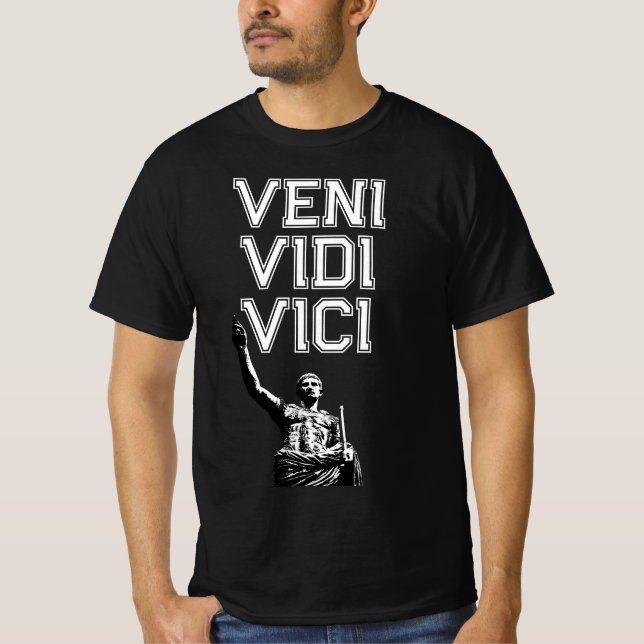 Camiseta Éxito Motivacional Veni Vidi Vici Cita Mens (Anverso)